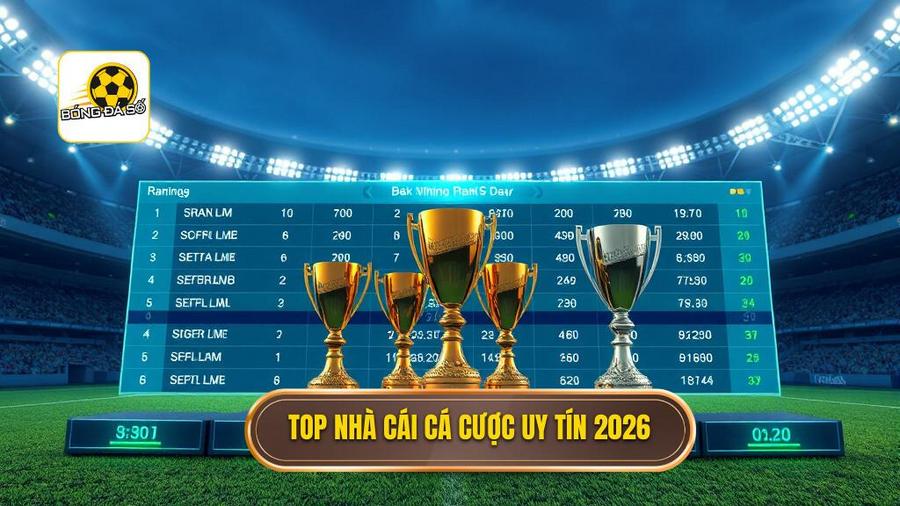 Top nhà cái cá cược bóng đá uy tín 2026: Cập nhật xu hướng và bảng xếp hạng mới nhất 2 2. Top nhà cái cá cược uy tín 2026